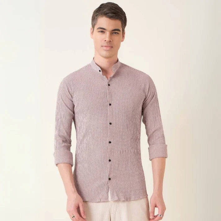 Stylish Branded Casual Shirts with Full Sleeves and Chinese Collar