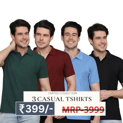 Combo Pack Of 4 – Men’s Polo Neck T-Shirts