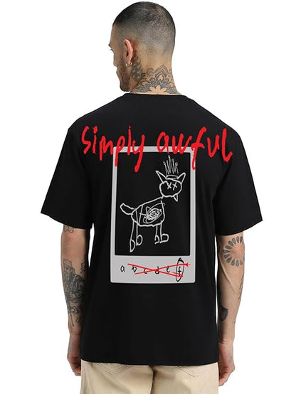 Combo Pack Of 3 -100% Pure Cotton Oversized Baggy Fit Half Sleeve Printed Round Neck Multicolor Drop Shoulder T-Shirt for Men & Boys