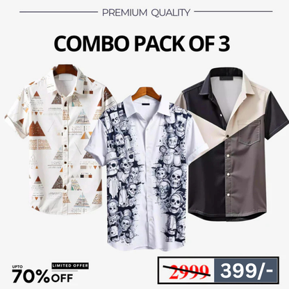 Casual Shirts Collection (Pack of 3)