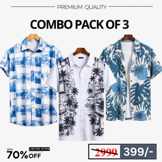 Casual Shirts Collection (Pack of 3)