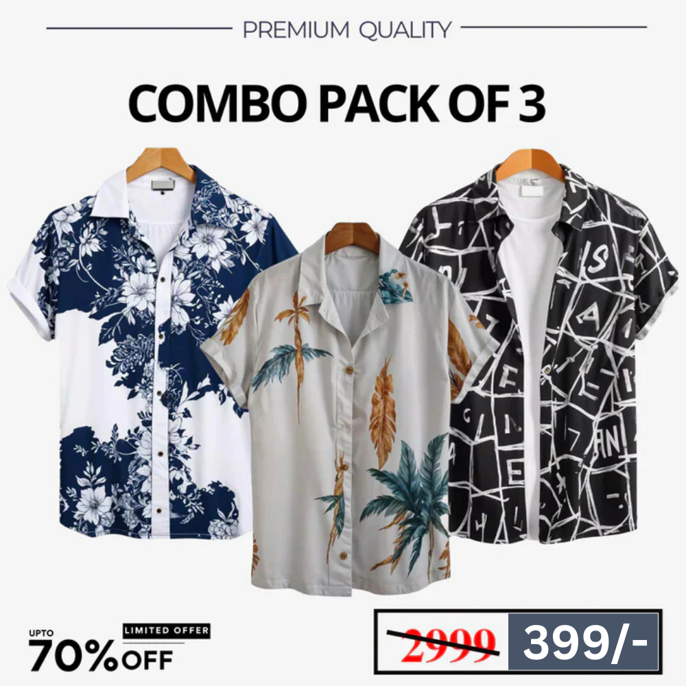 Casual Shirts Collection (Pack of 3)