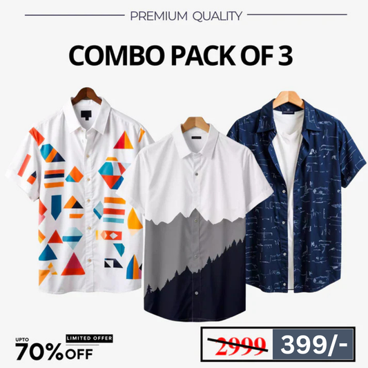 Casual Shirts Collection (Pack of 3)
