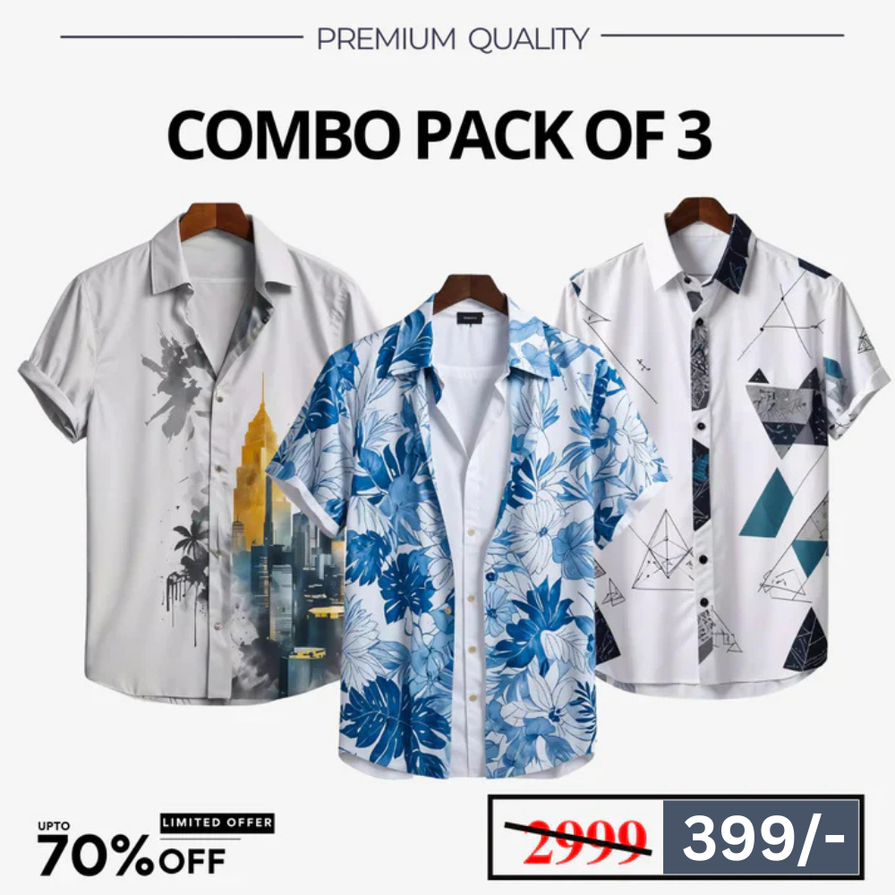 Casual Shirts Collection (Pack of 3)