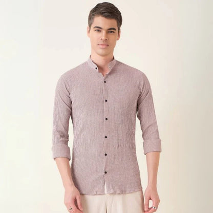 Stylish Branded Casual Shirts with Full Sleeves and Chinese Collar
