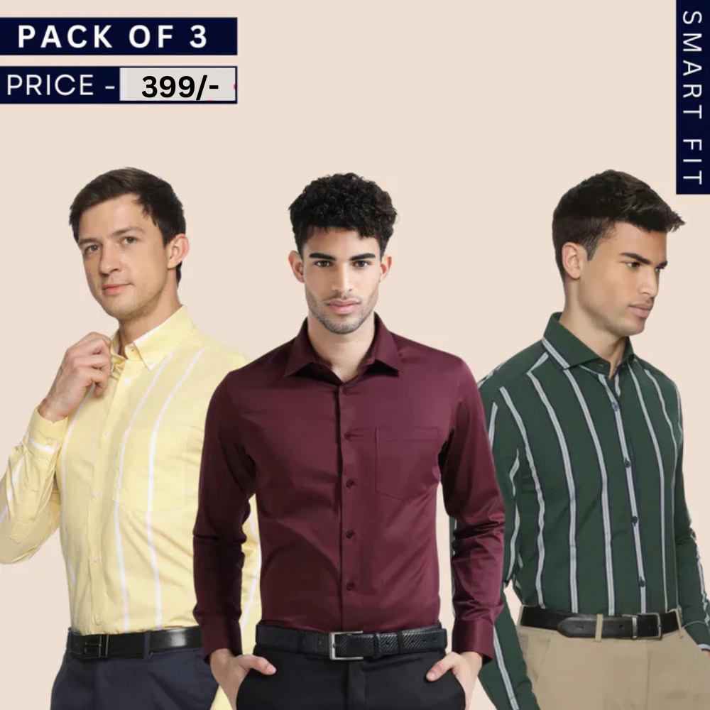 (Combo Pack of 3) Men’s Stylish Branded Shirt